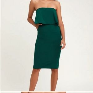 Lulus Green Dress NWT